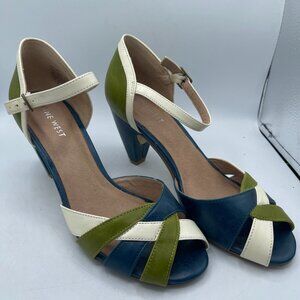💚💙 Nine West Colorblock Heels – Size 7.5 M